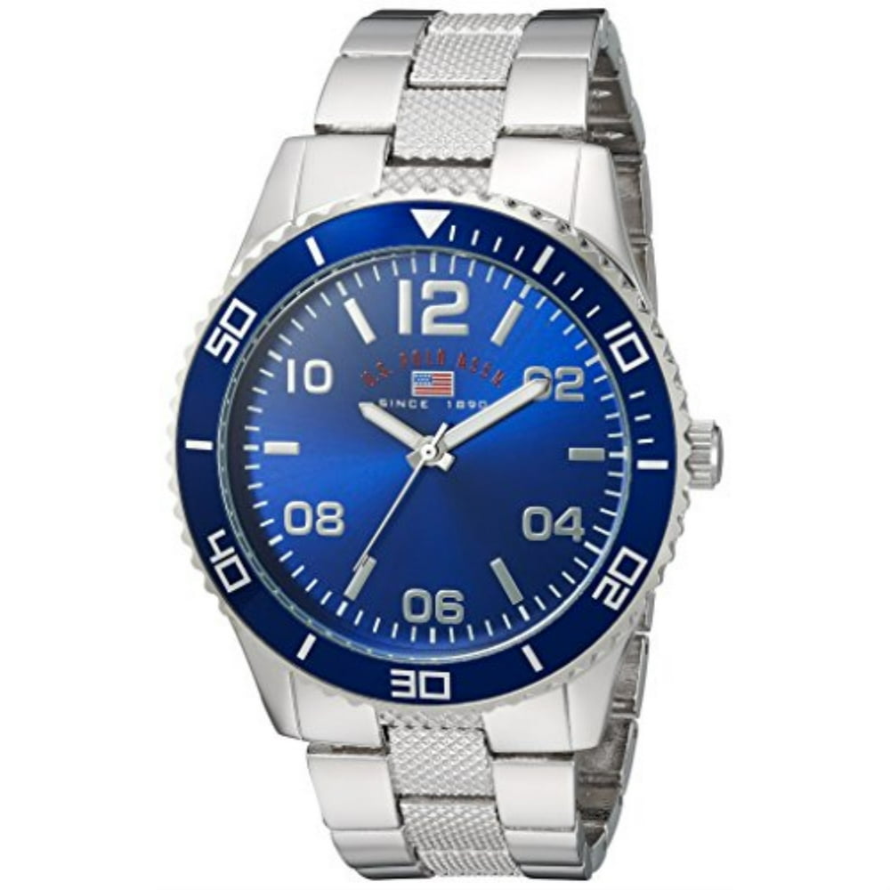 US Polo Assn. - u.s. polo assn. men's analog-quartz watch with alloy strap, silver, 24 (model