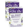 ZzzQuil PURE Zzzs ALL NIGHT Extended Release Melatonin Sleep Aid with Lavender & Valerian Root, 2mg Melatonin Per Serving, 2x28 Tablets (56 Total)