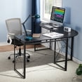 thumbnail image 2 of Javlergo L Shaped Folding Computer Desk, Modern Corner Gaming/Writing Table for Home Office, No Assembly Needed, Black, 2 of 6
