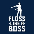 thumbnail image 3 of Floss Like A Boss - Flossin Dance Funny Emote Youth T Shirt - Medium - Navy, 3 of 6