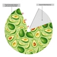 thumbnail image 2 of Lsque Green Avocado Print Christmas Tree Skirt, Tree Skirt with Ties or Velcro, Perfect for Holiday Decorations, Halloween, and New Year-48", 2 of 7