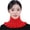 Red, variant on Women's Knitted Neck Collar, Double Layer Warm Thickened Ruffle Edge Scarf, Convertible Snood Wrap for All Seasons, Indoor Outdoor Use and Fashion Outfit Accessory-White