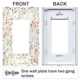 thumbnail image 3 of Yayeee Rocker Switch Wall Plate 2-Gang 4.7"x4.6" Home Decorative Outlet Cover, Small Floral Pattern, 3 of 6