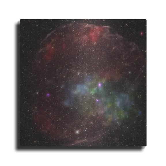 Luxe Metal Art 'DEM L238 Supernova,' Metal Wall Art, 24" x 24"