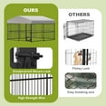 thumbnail image 5 of Large Outdoor Dog Kennel, 10x10FT Dog Kennel Outside with 2 Stainless Steel Bowl, Waterproof Cover, Iron Guardrails, Outdoor Dog Enclosures for Large Dogs, 5 of 7