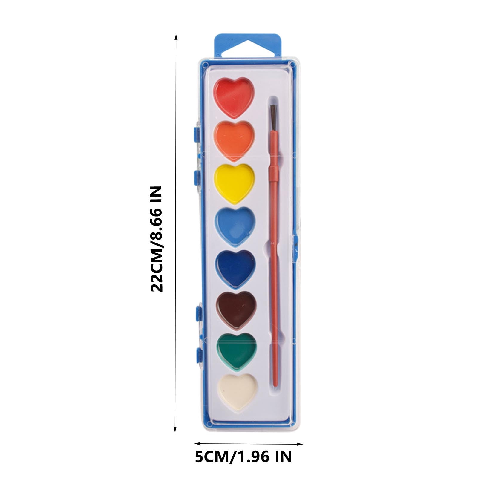 1/8/16 Pack Heart Watercolor Paint Set,Class Valentine Paint Set, Heart Shaped Paint Palette, Heart Shaped Watercolor Paint Set, Heart Paint Palette, Heart Watercolor, Heart Water Colors (16pcs)
