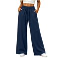 thumbnail image 3 of Tsivenald Sweatpants for Women Wide Leg High Waisted Sweat Pants Drawstring Elastic Waist Lounge Pants with Pockets Casual Comfy Pants, 3 of 9