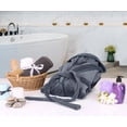 thumbnail image 2 of Albornoz de spa largo de felpa con capucha para hombre de NY Threads, gris, talla L-XL, 2 of 7