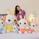 thumbnail image 2 of Peluche de peluche con forma de fresa para niños, juguete de peluche con forma de fruta, auriculares, conejo, almohada Kawaii para dormir, regalo de Navidad, 2 of 3