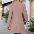 thumbnail image 6 of Trench Coat Women Single- Wool Blend Peacoat (Pink S), 6 of 6