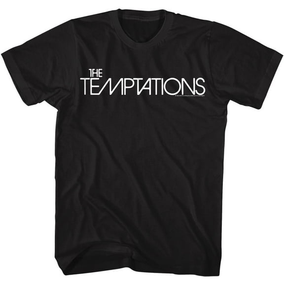 Temptations Logo Black Adult T-Shirt