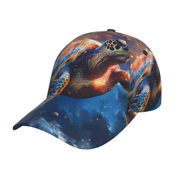 Fotbe Night Sky Turtle Gorro Clásico de Béisbol, Gorra Ajustable con Broche Snapback, Gorro de Exterior de Algodón Suave