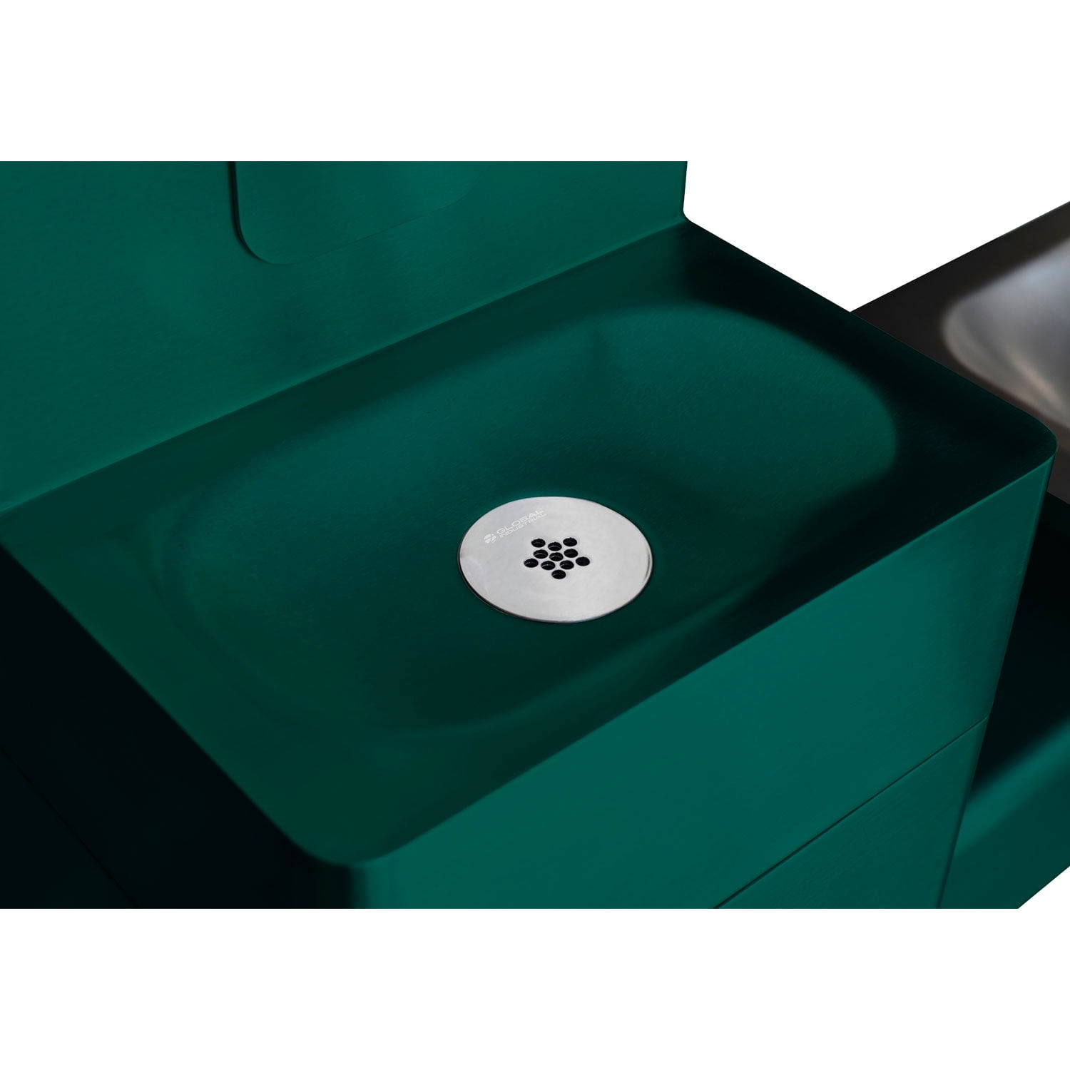 Outdoor Bottle Filling Station & Drinking Fountain, Green Powder Coat