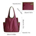 thumbnail image 3 of EGNMCR Storage Bins, Storage Containers Color Blocked Large Capacity Folding Shopping Bag Waterproof And Waterproof Cup Shoulder Bag Portable Storage Bag polyester storage packet, 3 of 7