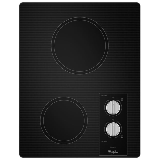 Parrilla Eléctrica Empotrable Whirlpool W5CE1522FB 2 Quemadores Vitrocerámica Negra