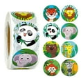 thumbnail image 3 of opvise 500pcs Waterproof Cute Animal Roll Stickers Kids Reward Decals Ornament Decor A, 3 of 8