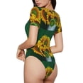 thumbnail image 6 of Cauagu Sunflowers in Bucket Women's Crew Neck Round Short Sleeve T Shirts Tops Bodysuit Daily Jumpsuit-X-Large, 6 of 7