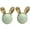 Green, variant on HDJNal Green Rabbit Shape Cabinet Knobs - Set of 2 - Ceramic Drawer Pull Handle Kitchen Cupboard Wardrobe Knob Kid's Room Decorative Furniture Hardware