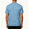 thumbnail image 3 of Mfakffe Mens Summer Shirts Big and Tall Casual T-Shirt Lightweight Short Sleeve Undershirts Athletic Crew Neck Clothes(Blue,M), 3 of 5