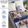 thumbnail image 5 of Custom Blanket with Photos/Text, Personalized Customized Picture Throw Blanket for Family Friend Christmas Halloween Birthday Wedding Customized Gifts for Women Men, 5 of 6