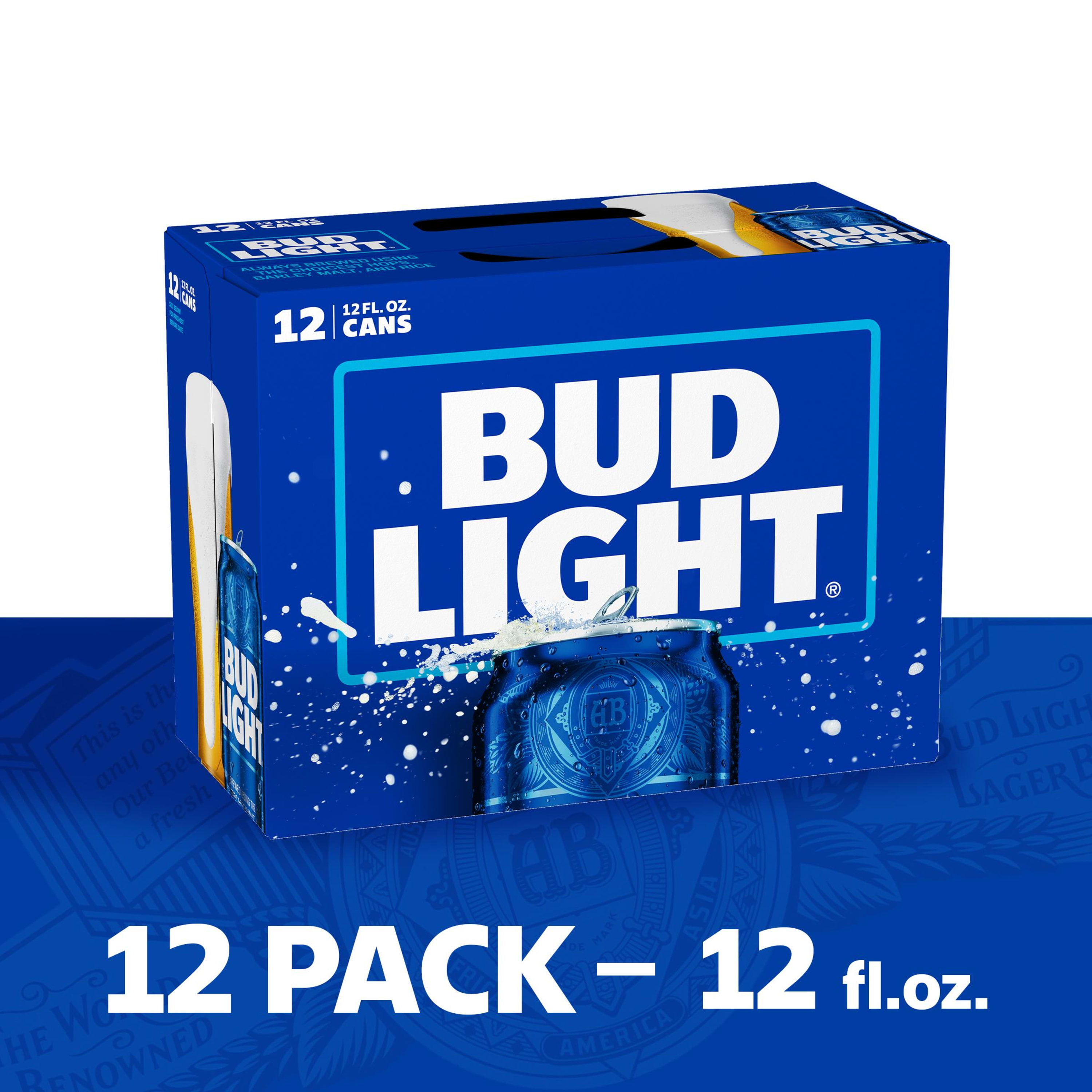 Bud Light Beer 12 Pack Beer 12 Fl Oz Cans Walmart Com