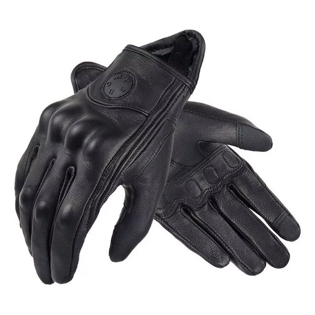 Guantes de cuero para moto Harley A Gg, retro, personalizados de la vieja escuela