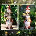 thumbnail image 4 of Estatua de gnomo de jardín con luces solares centelleantes de 30 cm, 4 of 9