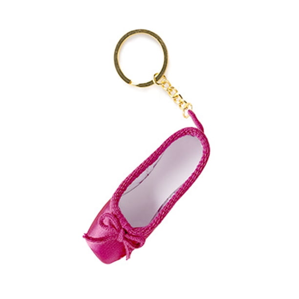 Llavero de zapatilla de ballet de satén hecho a mano, mini colgante de zapatilla de punta con llavero, abalorio para bolso para amantes del ballet, regalo para bailarines de ballet.