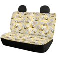 thumbnail image 5 of FUIALDOLG Honeycomb Pattern Design Rear Bench Seat Cover with Car SUV, Stretch Non-Slip Car Seat Covers(2 Pack), 5 of 7