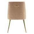 thumbnail image 4 of WestinTrends Carlo Upholstered Velvet Accent Chair with Gold Metal Legs, Biege, 4 of 9