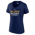 thumbnail image 2 of Women's Fanatics  Navy St. Louis Blues Authentic Pro V-Neck T-Shirt, 2 of 3