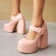 thumbnail image 1 of Sentido de las mujeres del banquete personal Hebilla Boca baja Grueso Tacón alto Grueso con zapatos individuales Wmkox8yii hfjk3858, 1 of 9
