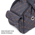 thumbnail image 6 of Small Pet Carrier for Small Dogs and Cats - Waterproof Faux Leather Pet Travel Tote Bag - Double Strap Travel Pet Carrier for Cat Travel Bag - 17.3 x 8.25 x 10.6 Inch - Black, 6 of 8