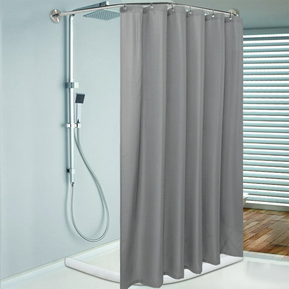 Shower Curtain, Polyester Waffle Weave Plaid Bathroom Shower Curtain Waterproof Wrinkle Resistant Privacy Protection Decorative Home Hotel Bath Curtain