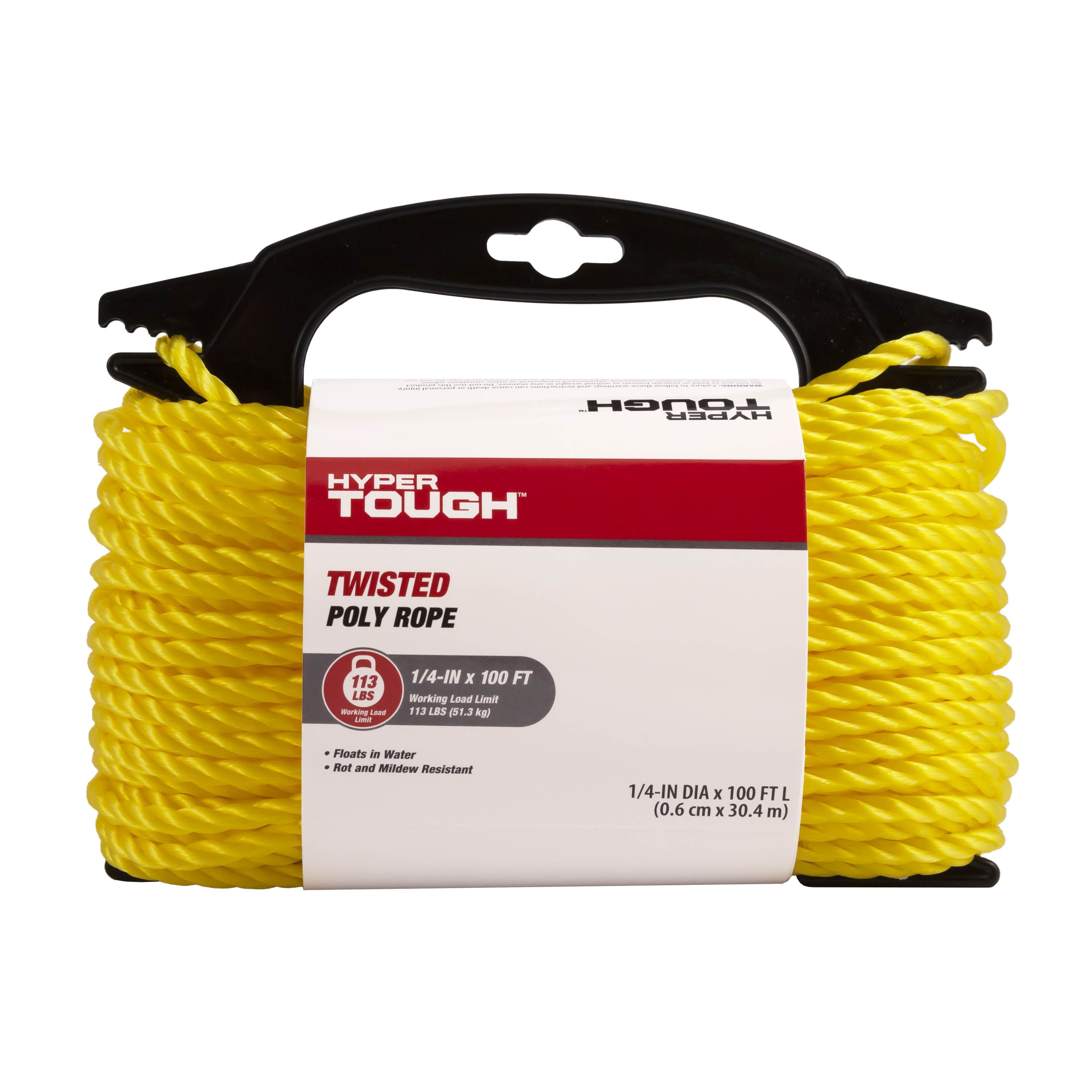 Everbilt 1/4 in. x 800 ft. Polypropylene Twist Rope, Yellow 72610