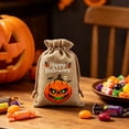 thumbnail image 2 of AZXY Halloween Drawstring Gift Bags Texture Pumpkin Print Candy Treat Pouches, Reusable Portable Multipurpose Goodie Sacks for Halloween Party Favors & Holiday Decor Storage, 2 of 7