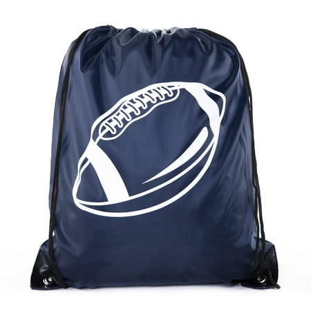 Football Party Bags | Football Drawstring Cinch Backpacks for Team Events, Birthdays, and More!