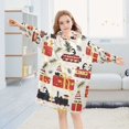 thumbnail image 5 of FORMRS Wearable Blanket Hoodie with Sleeves for Kids Cozy Flannel Sweatshirt, Christmas Gift Train, 5 of 7