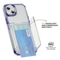 thumbnail image 5 of Allytechgroup iPhone 15 Clear Case with Cards Holder, Soft TPU Back Shell Bumper Anti-Scratch Shockproof Bumper Not Yellowing Slim Phone Case for Apple iPhone 15, Purple, 5 of 8