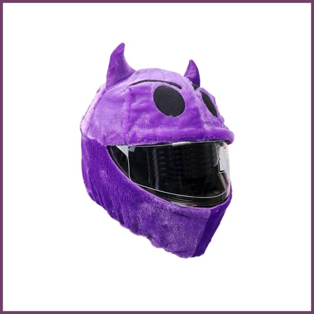 Casco De Motocicleta Cubre Divertido De Dibujos Animados Felpa Cubierta Protectora Cara Completa Para Personalizado tfal2mx