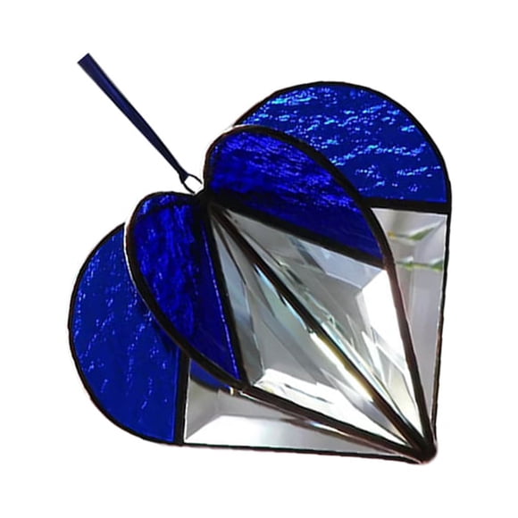 Maoww Clear Heart Crystal Multi-Sided Rainbow Heart Glass Window Pendant Indoor Outdoor Hanging Ornament Decoration Gifts type3