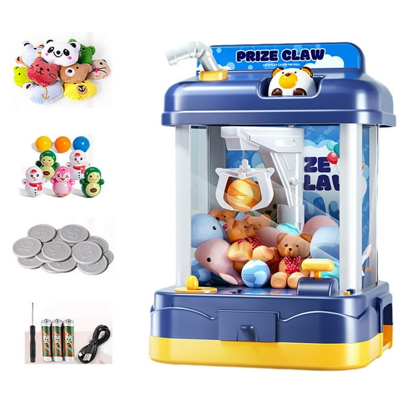 Juguete de garra eléctrica, novedoso, divertido, desafío, regalo navideño para niñas y niños. azul
