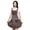 Brown, variant on WEIKE Pure cotton cooking apron with lace pockets, stylish cover-up for home kitchen