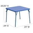 thumbnail image 4 of BizChair Kids Colorful 3 Piece Folding Table and Chair Set, 4 of 6