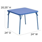 BizChair Kids Colorful 3 Piece Folding Table and Chair Set