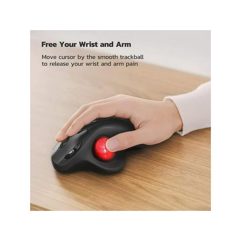 Wireless Trackball Mouse, red ball 