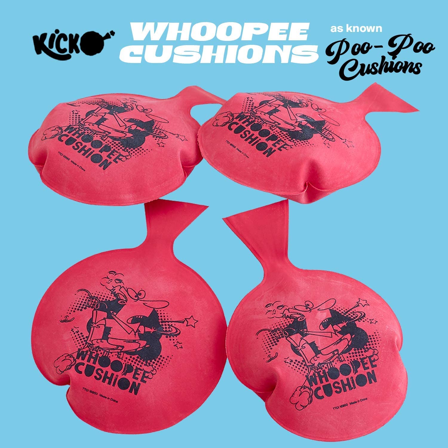 Kicko Miniature Whoopee Cushions - 12 Pack Mini Prank Novelty Toy for Parties and Rewards - 3 Inch Size - image 3 of 7