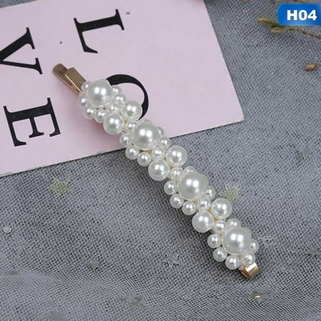 Kaboer Artificial Pearl Hair Clips Pearl Hair Pins Hair Barrettes