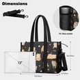 thumbnail image 5 of Teacher Tote Bag,Shiba Inu Teacher Utility Tote Bag,Large Work Tote Bags for Women with Multiple Pockets,Top Zipper Closure,13.8x10.6x6.7 Inch, 5 of 5