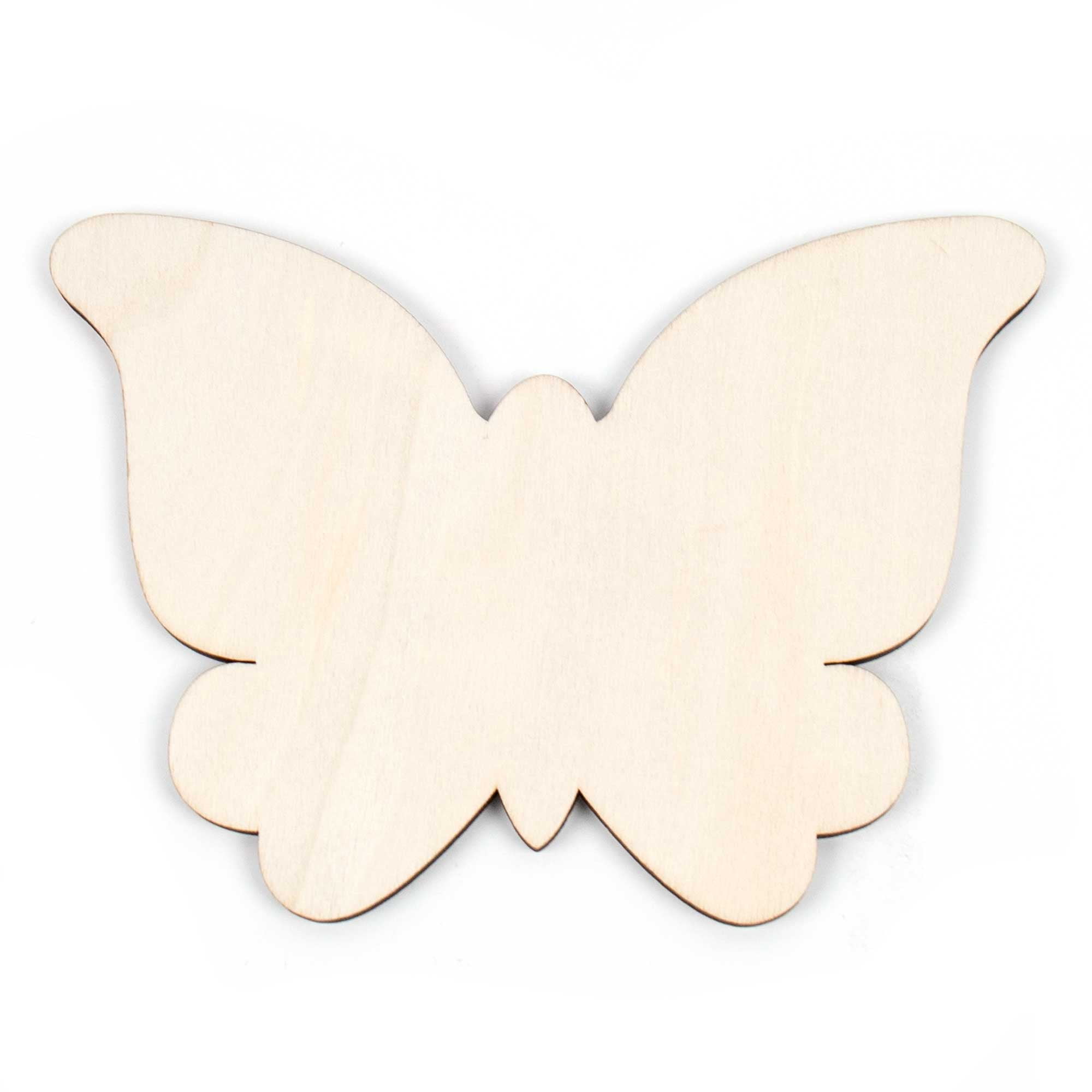 (1 pack) Hello Hobby Butterfly Unfinished Wood Shape, 1 Piece, 6.5 in x 4.6 in